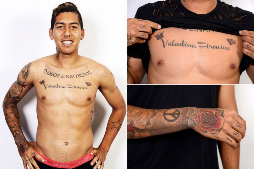 Tatuagens do Firmino - Veja as fotos e significados