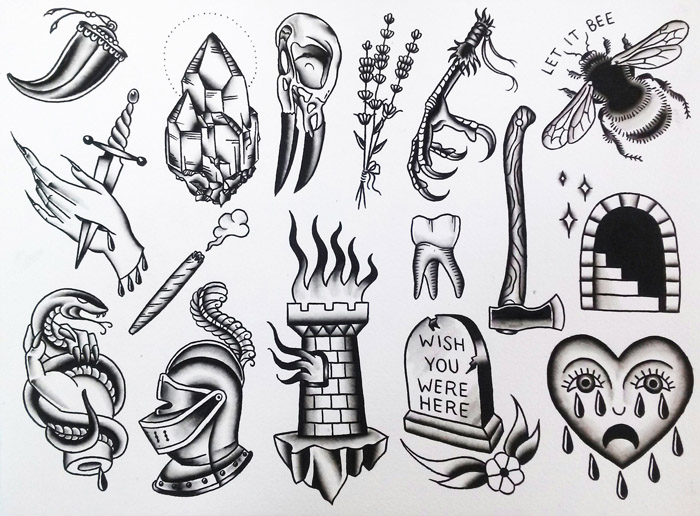 Flash Tattoo Designs: A Collection of Traditional and Modern Flash Tattoos - wide 8