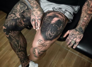 Tatuagens masculinas na perna