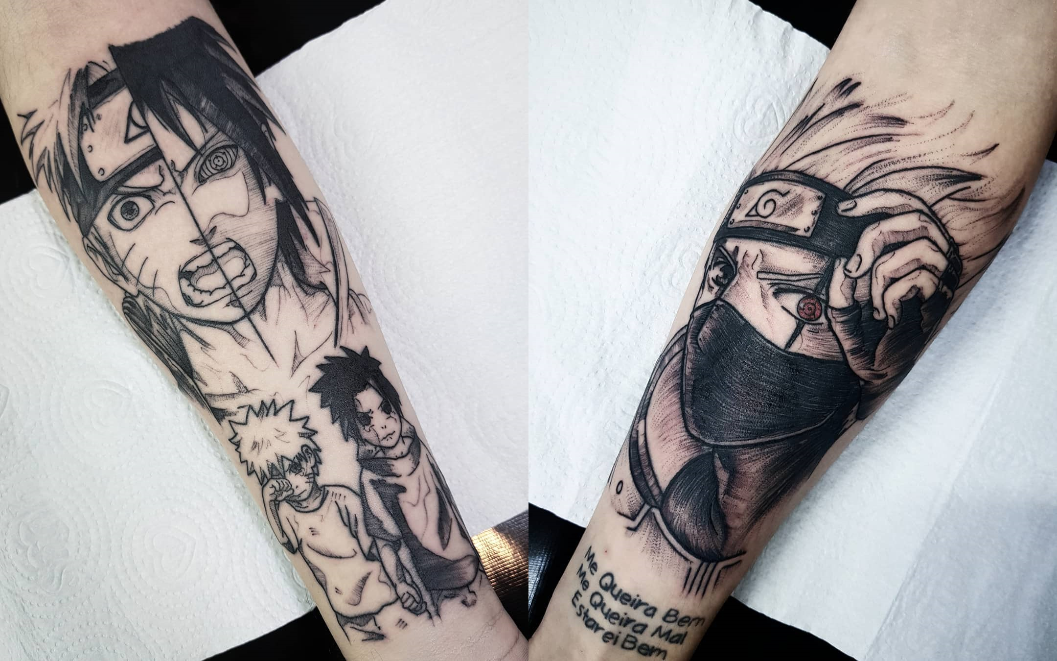 8. "Naruto" and "Kushina" mother-son bond tattoo - wide 8